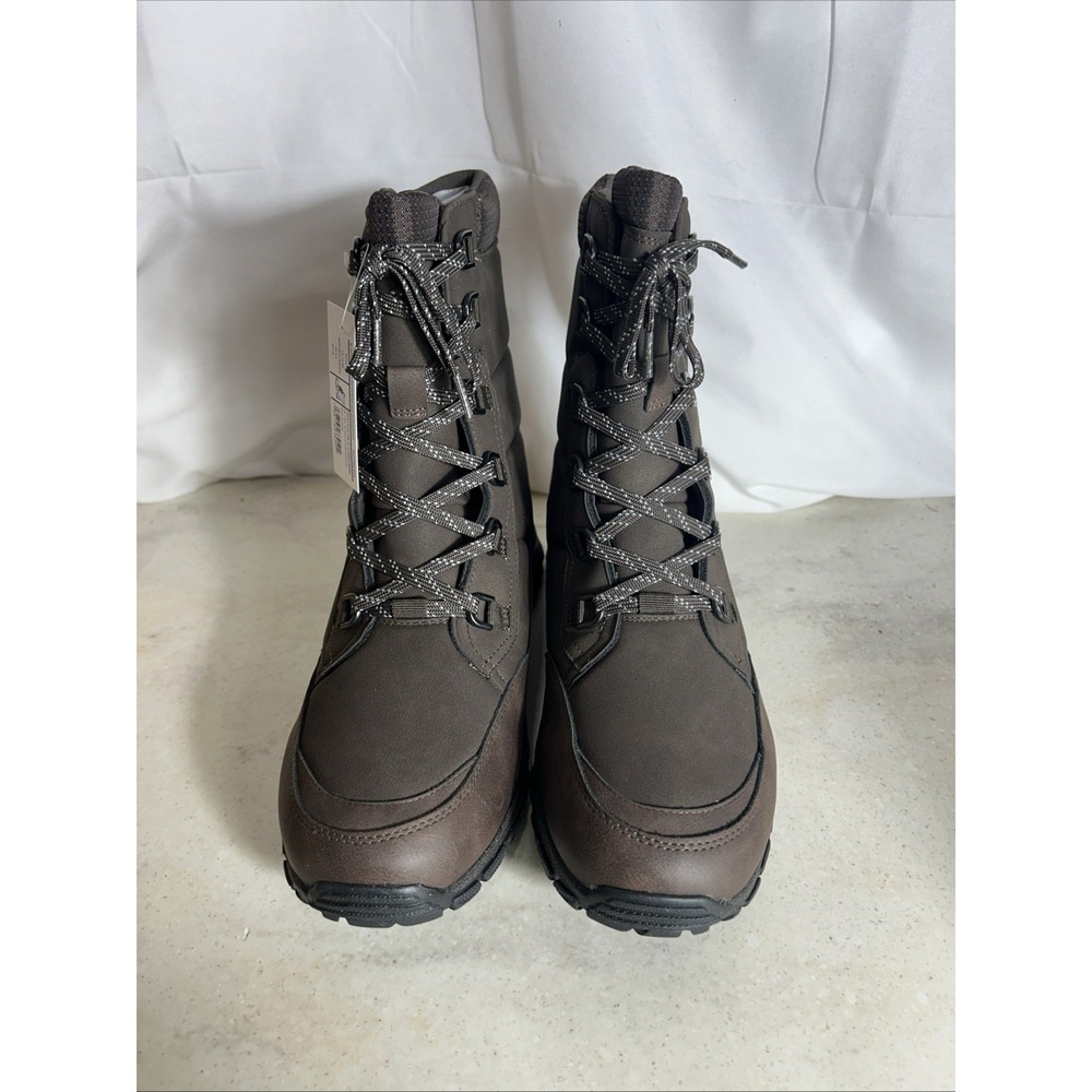 Lands End Mens Expedition Trail Waterproof Snow Boots Brown 10.5M